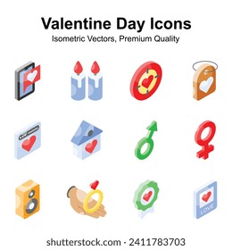 Holen Sie sich die Hände auf dieses wunderschön gestaltete Valentinstag-Icons-Set