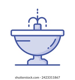 Get your hands on this amazing icon of fountain in modern style, garden water spring decoration