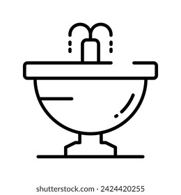 Get your hands on this amazing icon of fountain in modern style, garden water spring decoration