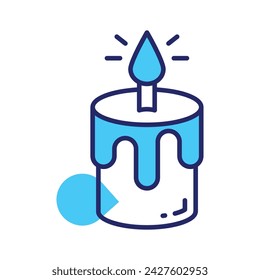 Get your hands on this carefully crafted icon of candle in trendy style