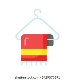 Get your hands on this hanging towel icon design, vector of cleaning towel