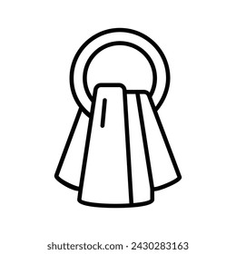 Ponga sus manos en este diseño de icono de toalla colgante, vector de toalla de limpieza