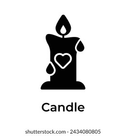 Get your hands on this creative icon of candle in modern flat style