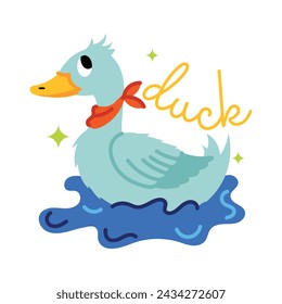 Get your hands on this cute duck flat sticker 