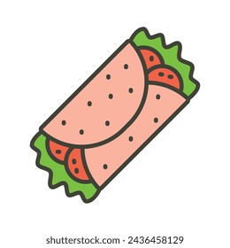 Get your hands on this carefully designed burrito icon, up for premium use