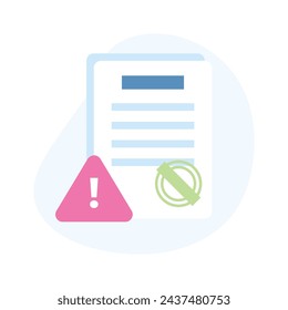 Get your hands on this creatively crafted icon of document alert in modern style