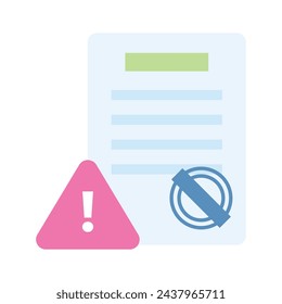 Ponga sus manos en este icono de alerta de documento creado creativamente en estilo moderno