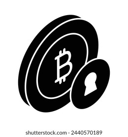 Obtén tus manos en este increíble icono de protección de bitcoins, seguridad de criptomonedas