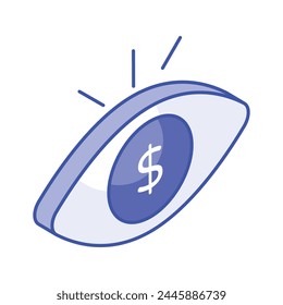 Get your hands on this creatively crafted isometric icon of business vision, marketing vision