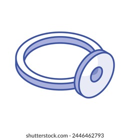 Get your hands on this carefully designed isometric icon of surgical headlight