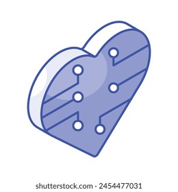 Get your hands on this amazing icon of artificial heart in modern style
