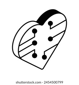 Get your hands on this amazing icon of artificial heart in modern style