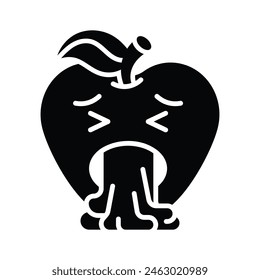 Get your hands on this trendy vomiting emoji icon design