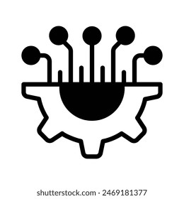 Get your hands on this beautifully designed icon of data integration, digital technology vector