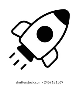 Get your hands on this creatively design icon of startup, concept of business launching