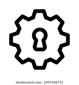 Consiga sus manos en este icono creativo de la gestión de la seguridad