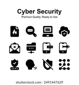 Get your hands on this beautiful cyber security icons set