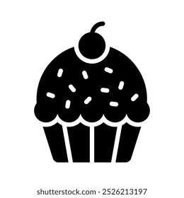 Ponga sus manos en este increíble ícono de cupcake, listo para usar Vector