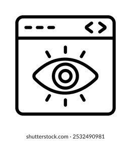 Nehmen Sie dieses kreativ gestaltete Symbol der Website-Überwachung in die Hand
