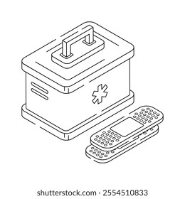 Get your hands on this amazing icon of first aid kit in isometric style