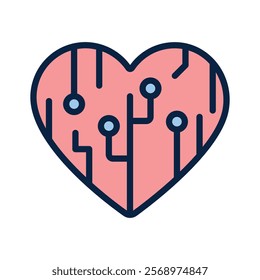 Get your hands on this amazing icon of artificial heart in modern style