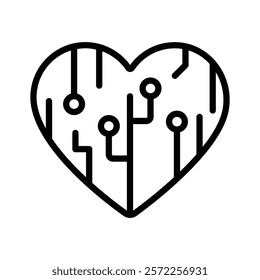 Get your hands on this amazing icon of artificial heart in modern style