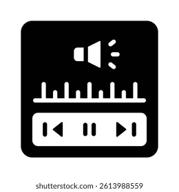 Get your hands on this creative icon of audio music in trendy style