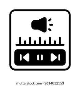 Get your hands on this creative icon of audio music in trendy style