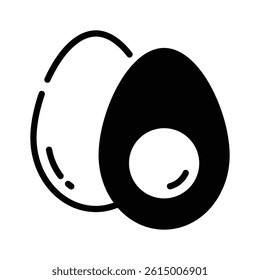 Get your hands on this amazing glyph icon of boiled eggs