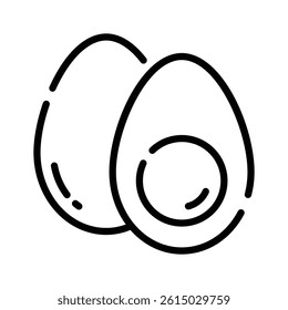 Get your hands on this amazing line icon of boiled eggs