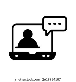 Get your hands on this premium glyph icon of online chat