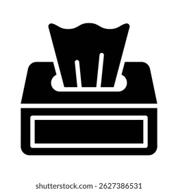 Ponga sus manos en este icono de glifo de caja de tejido