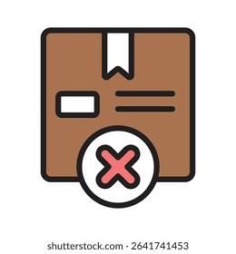 Get your hands on this trendy filled line icon of order cancel