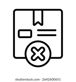 Get your hands on this trendy line icon of order cancel