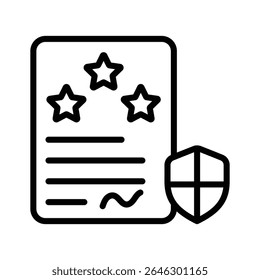 Get your hands on this premium line icon of insurance policy
