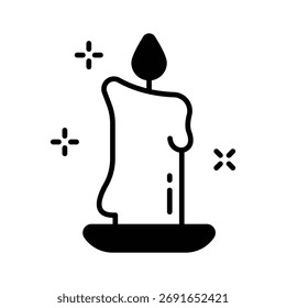 Get your hands on this creatively crafted glyph icon of candle