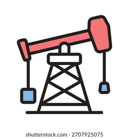 Get your hands on this trendy line icon of oil pump