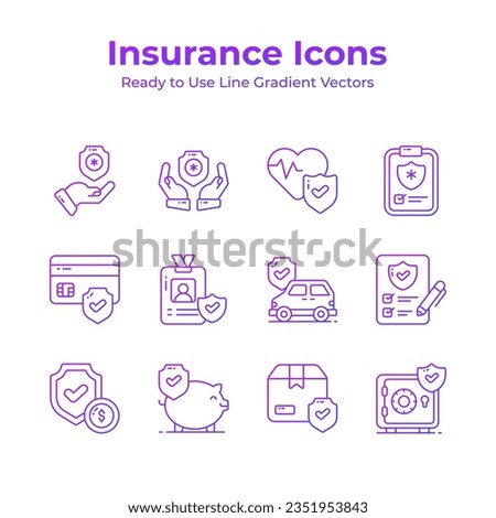 Get your hands on this carefully designed insurance icons set, ready to use in your next project