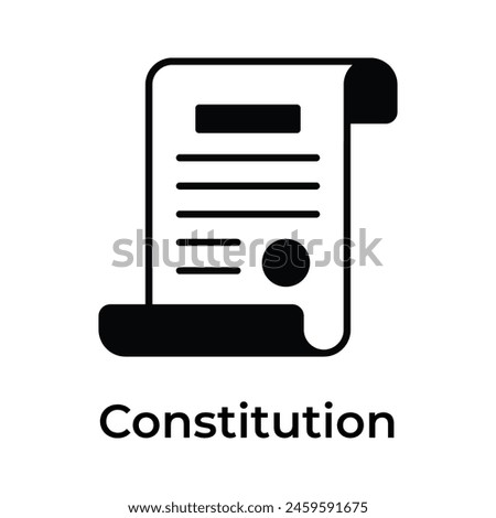 Get your hands on this amazing icon of constitution in editable style
