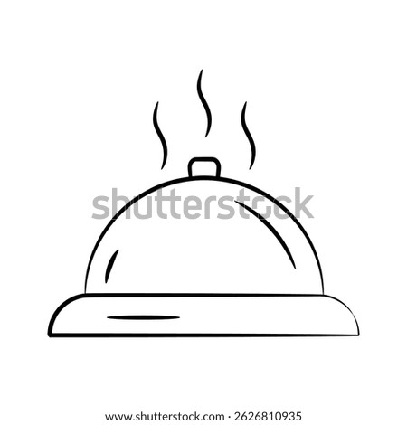 Get your hands on this doodle icon of dinner serving