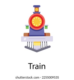 Get your hands on train flat vector 