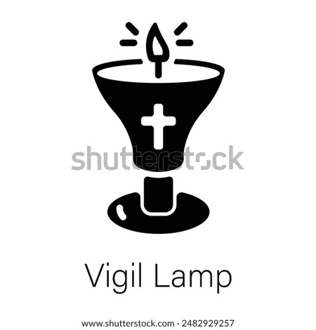 Get your hands on vigil lamp solid icon 