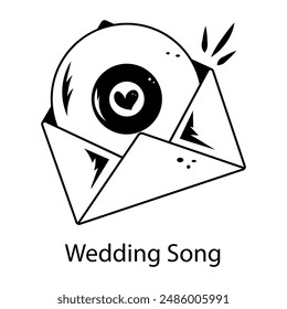 Get your hands on wedding song doodle icon 