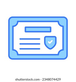 Obtén tu control sobre este icono cuidadosamente diseñado de certificado de negocio, vector de grado de negocio 