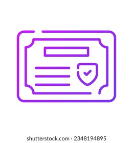 Get your hold on this carefully designed icon of business certificate, business degree vector