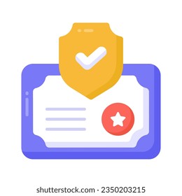 Get your hold on this carefully designed icon of business certificate, business degree vector