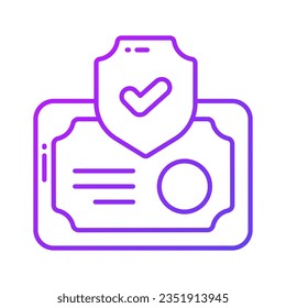 Get your hold on this carefully designed icon of business certificate, business degree vector