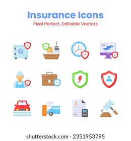 Obtén tu control en este juego de iconos de seguro visualmente atractivo, vectores de seguridad, protección, seguridad y seguridad, diseño premium