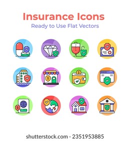 Obtén tu control en este juego de iconos de seguro visualmente atractivo, vectores de seguridad, protección, seguridad y seguridad, diseño premium