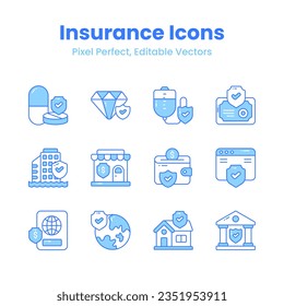 Obtén tu control en este juego de iconos de seguro visualmente atractivo, vectores de seguridad, protección, seguridad y seguridad, diseño premium